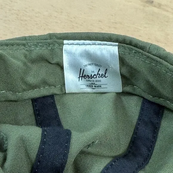 Herschel Supply Company Hat Olive Green leather strap Glenwood series - Picture 7 of 9